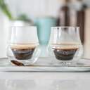 EQ断熱ガラス ダブルウォールグラス 75ml エスプレッソ2個セット KRUVE(クルーヴ)PROPEL Espresso Glasses ※沖縄・離島 送料別途 KVQ1009