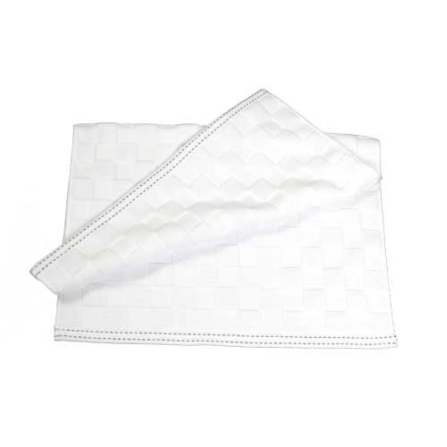 高級市松柄タオル　バスマット白　2625g/打 100枚　SW700IC(700匁)　※沖縄・離島 送料別途【業務用 ホテル 旅館 アメニティ】