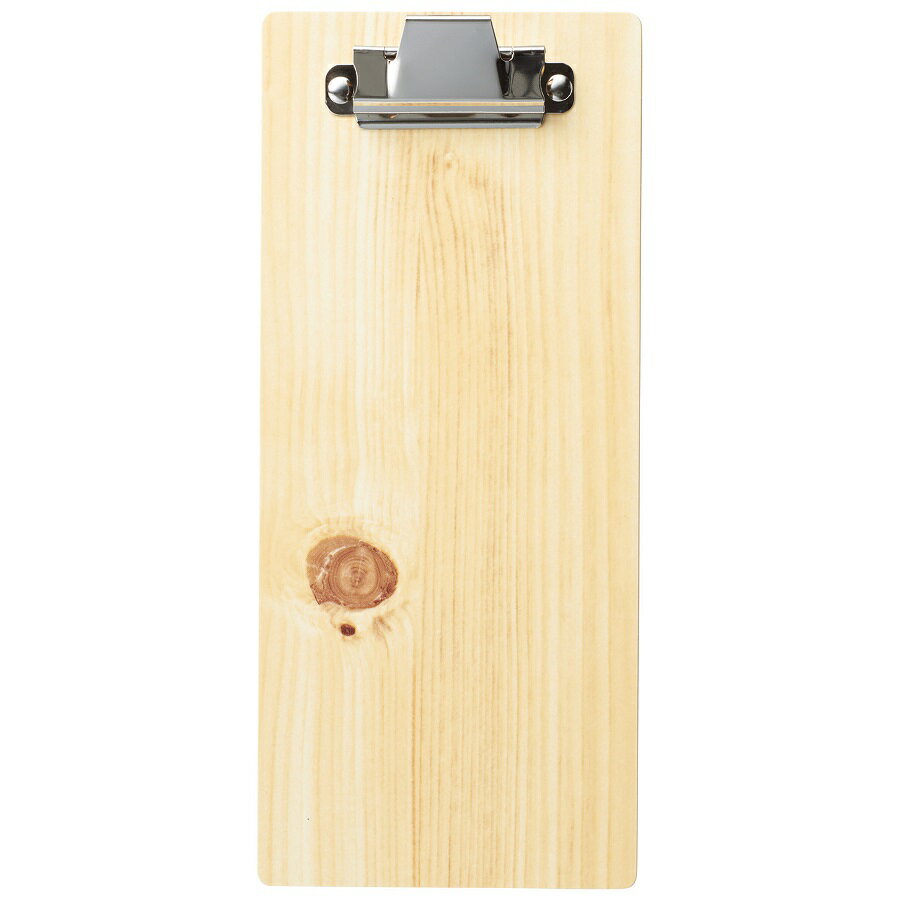 伝票ホルダー　W100xH230mm　金具クリップ付　木目柄　BH-61 えいむ(Aim)　白木