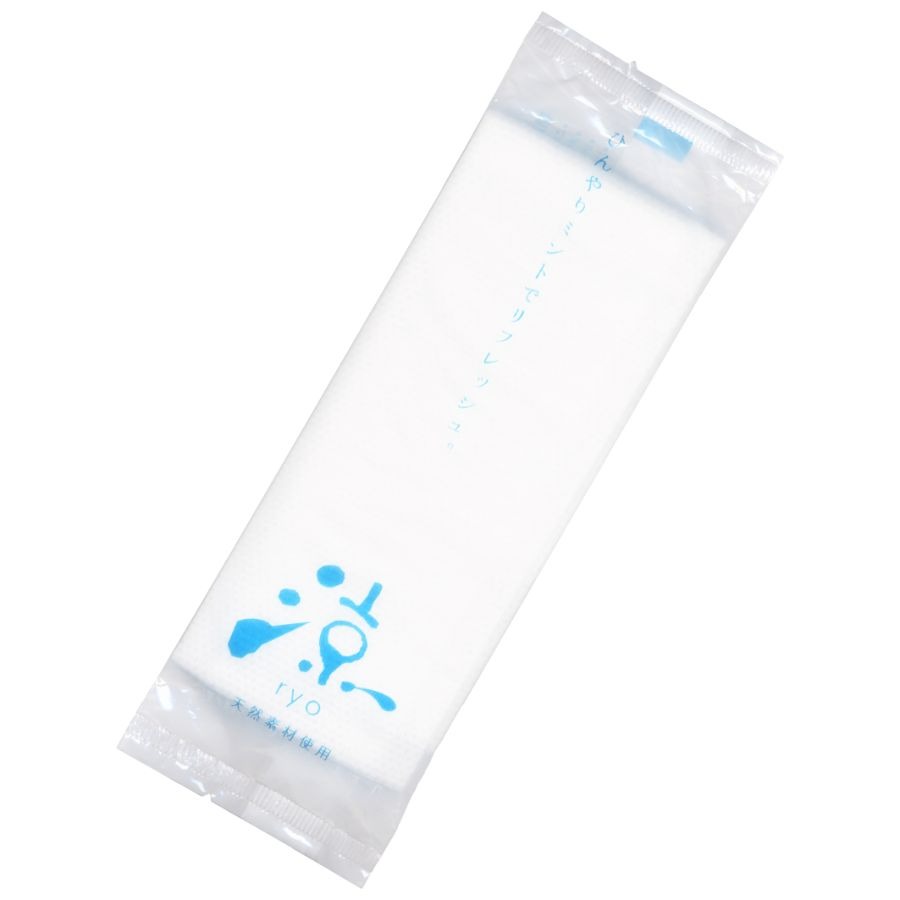 ひんやりおしぼり「涼」　185x250mm 平型 800本　ノンアルコール・メントール配合　R-1　※北海道・沖縄..