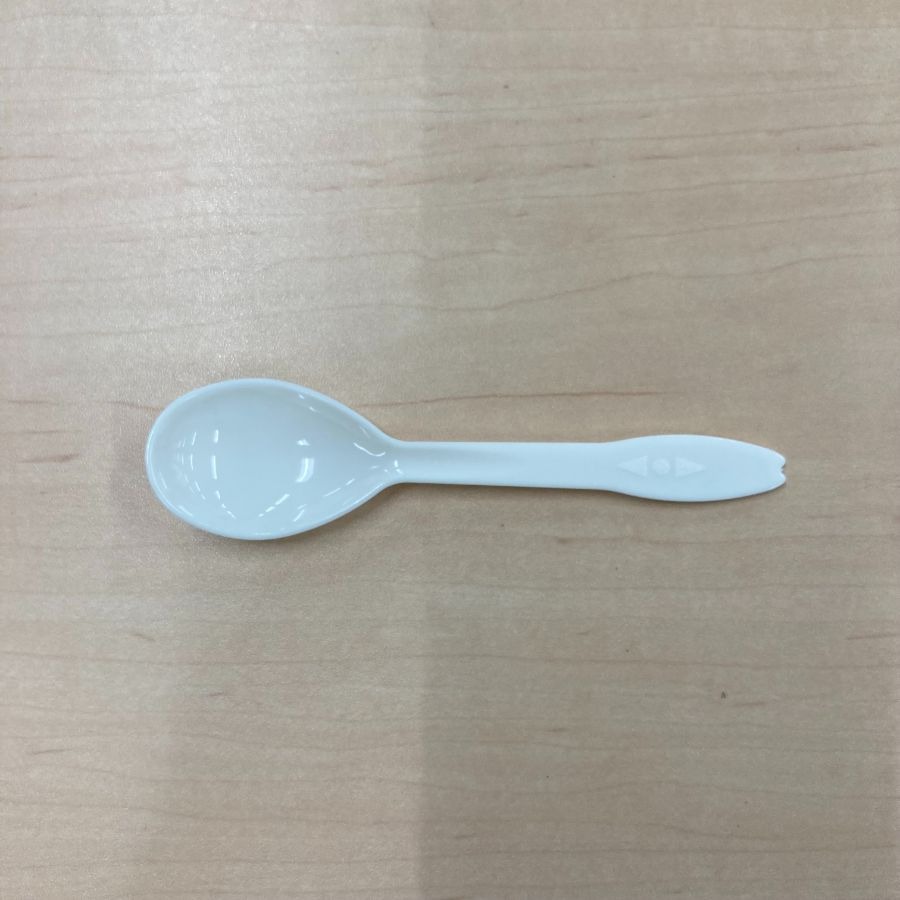 デザートスプーン　110mm アイボリー・バラ　5,000本　スプーン110 バラ アイボリー　※沖縄・離島 送料別途