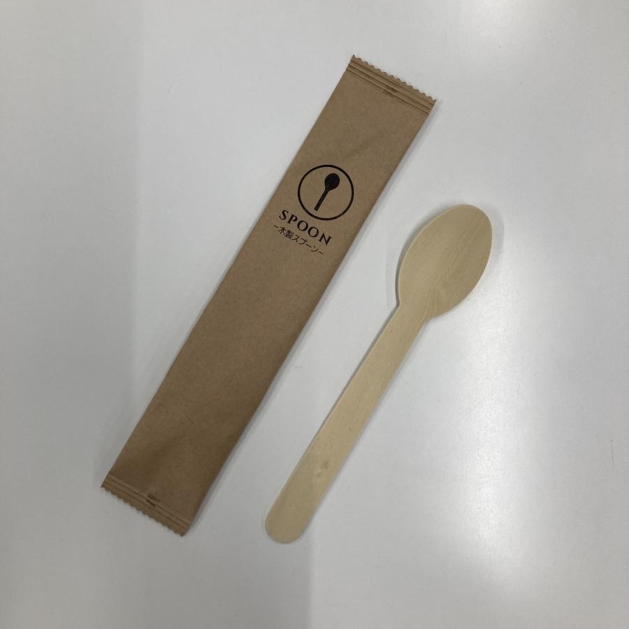 木製スプーン　約159mm 2,000本　クラフト完封　※沖縄・離島 送料別途　TS-160 【テイクアウト・使い捨て用】