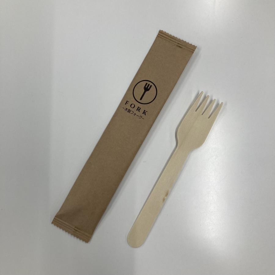 木製フォーク　約158mm 2,000本　クラフト完封　※沖縄・離島 送料別途　TF-160【テイクアウト・使い捨..