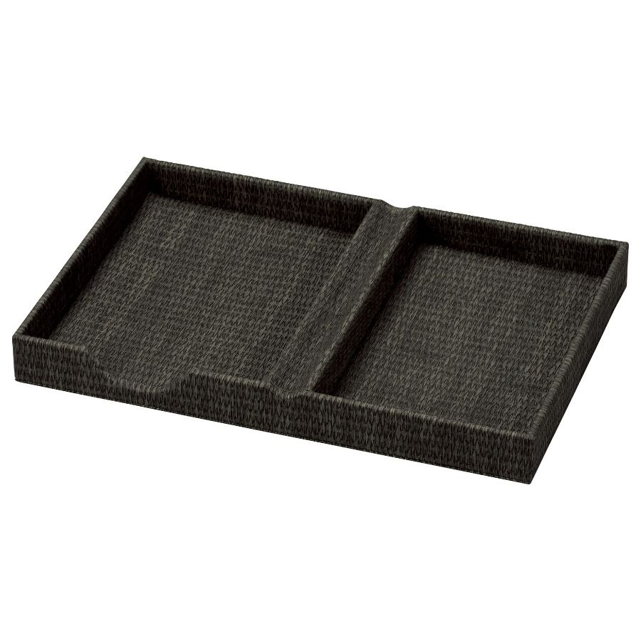 メモ&小物トレイ　グレイブラック　W252×H27×D167mm　合皮　CMT-11G えいむ(Aim)