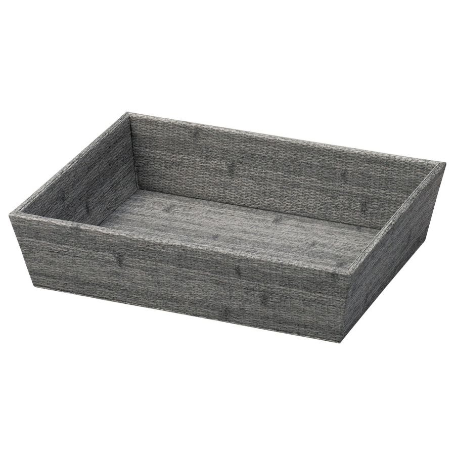 多目的ケース(大) グレイ 上:W342×H80×D262mm 下:W312×H80×D232mm 合皮 CAT-204H えいむ(Aim)