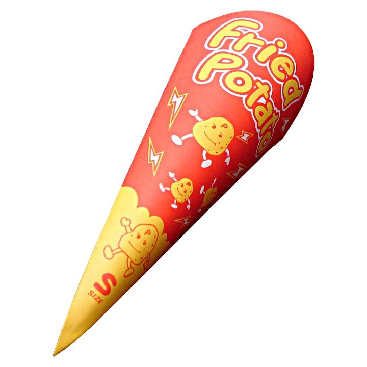 ポテト三角袋・S 110×220mm 3000枚入り ※沖縄・離島 送料別途 ポテト三角袋S 【テイクアウト・イベント・業務用・お祭り・使い捨て食品容器】