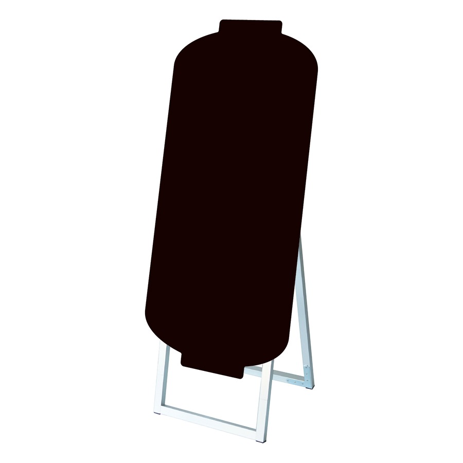 ポップルスタンド看板シルエット 45×90 片面 ブラック　ちょうちん形(CHO)　※北海道・沖縄・離島 送料別途　※個人宅配送不可　PPSKSL45X90K-CHO