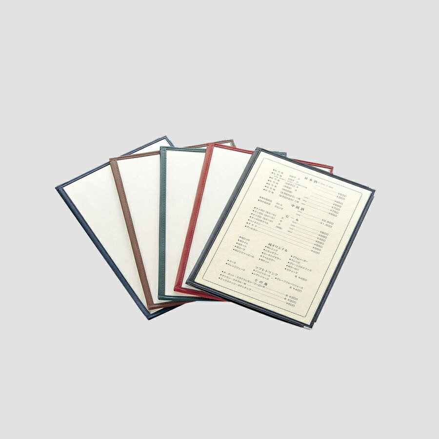 クリアメニューブック　A4・4ページ　LTA-44 合皮クリアテーピングメニュー えいむ(Aim)