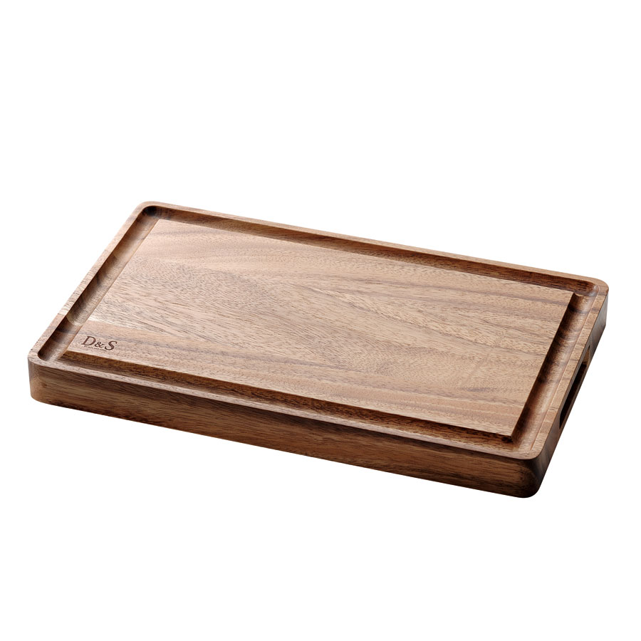 400x247xH35mm　カッティングボードグルーブ D&S MP.148-IK　【北欧雑貨 キッチン用品 パン ブレッドボード まな板 包丁 天然木アカシア】31380014