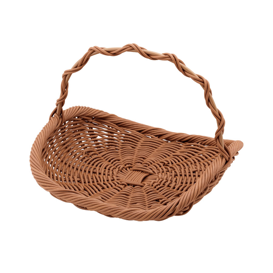 PPラタン 盛りかご 大 ブラウン BT-4040-BR　010M40BR【食器洗浄機対応 衛生的 カフェ レストラン ホテル 厨房 業務用 調理器具 プロ仕様 オシャレ】