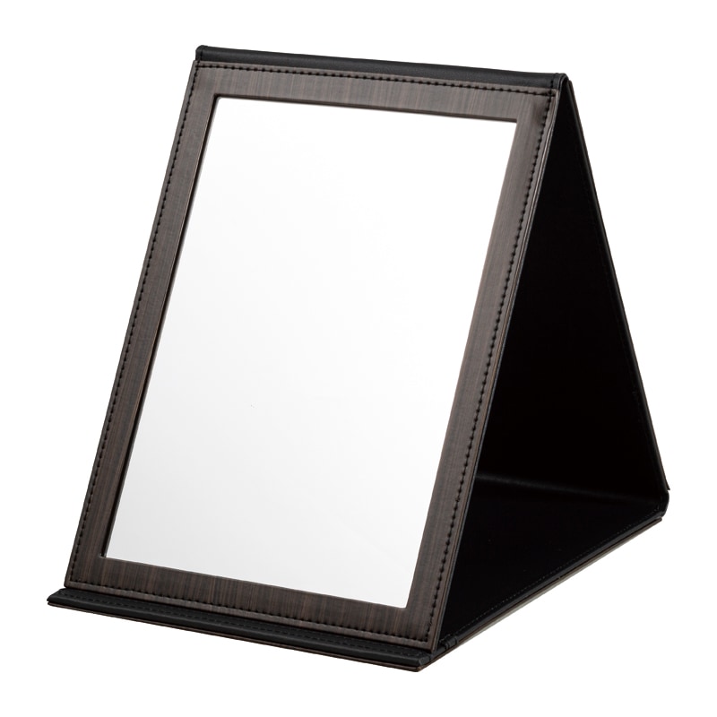 デスクミラー 木目柄 卓上鏡 DESK-MIRROR-3 シンビ(SHIMBI)