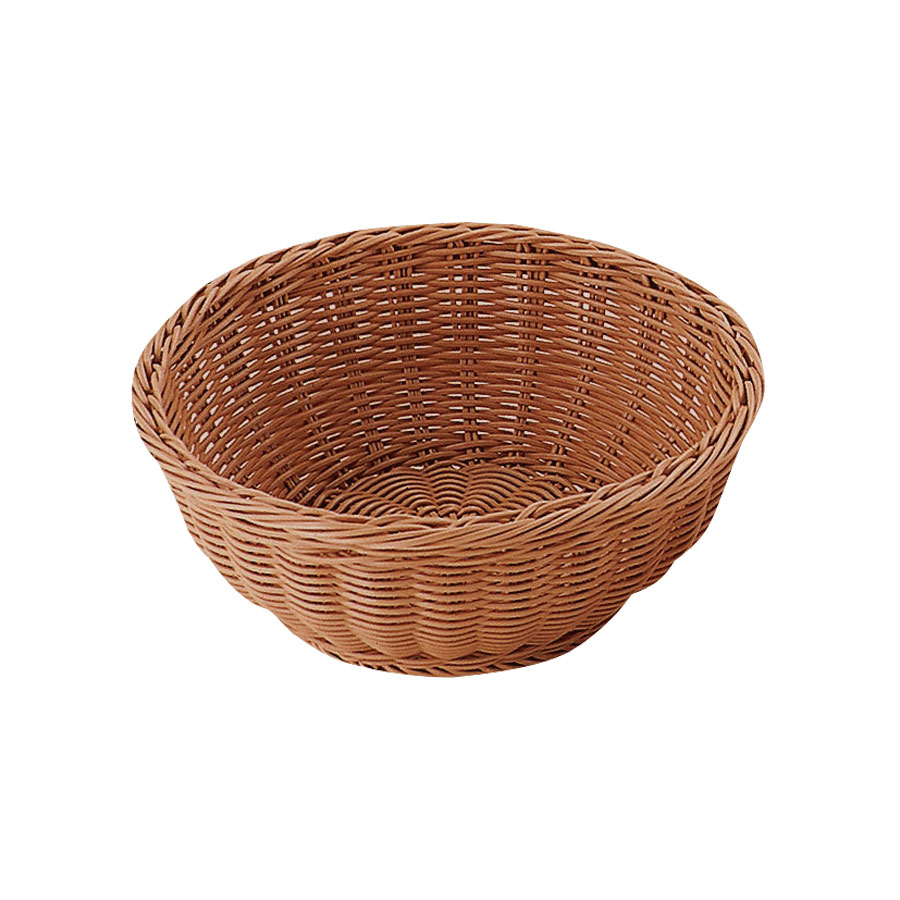 Rakuten - PPラタン 丸型バスケット 21型 ブラウン RO-206-BR　01020621【籠 カゴ 食器洗浄機対応 衛生的 カフェ レストラン ホテル 調理器具 プロ仕様 オシャレ】