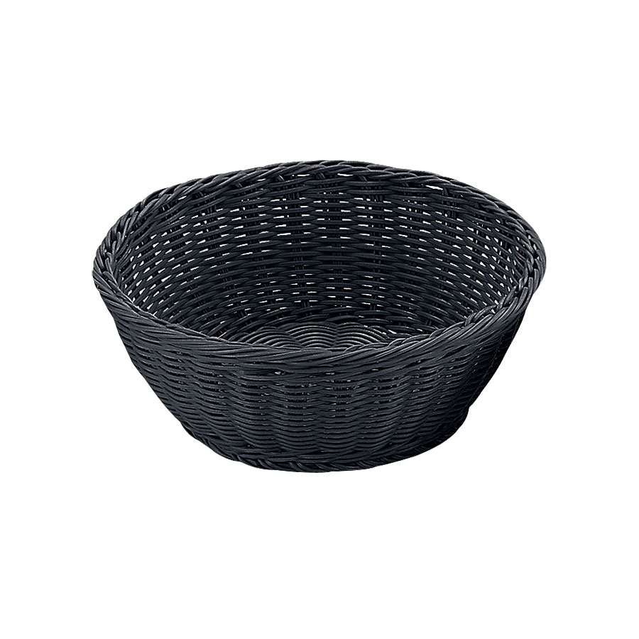 Rakuten - PPラタン 丸型バスケット 27型 ブラック RO-434-BK　01043427【籠 カゴ 食器洗浄機対応 衛生的 カフェ レストラン ホテル 調理器具 プロ仕様 オシャレ】