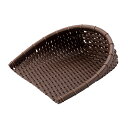 PPラタン 箕(み) 濃茶 30型 DP-300-DB 010DDP30 300x300xH120mm【竹風 籠 カゴ 食器洗浄機対応 衛生的 和カフェ 天ぷら 和菓子 和食 調理器具 プロ仕様 生鮮・鮮魚・青果・精肉にも!】