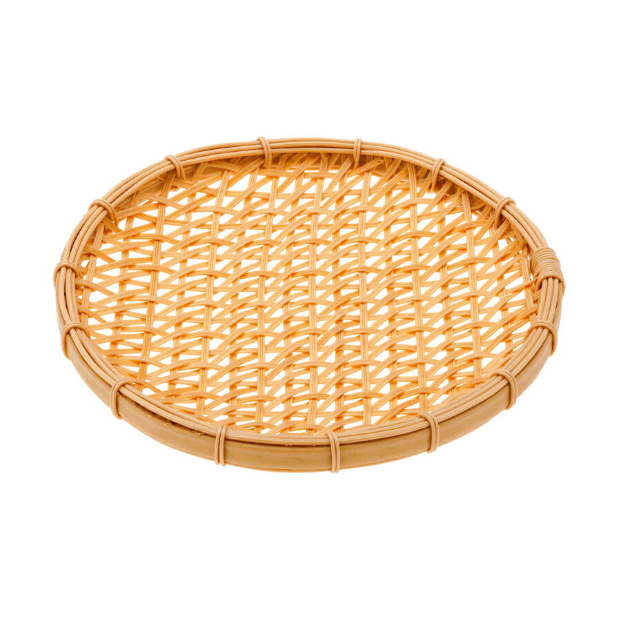 PPラタン ござ目ざる 24型 MZ-240-BB　010BMZ24　直径240xH20mm【竹風　籠 カゴ 食器洗浄機対応 衛生的..