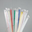 フレックスストロー 曲がるストロー ジュース用6mm×21cm フィルム梱包 500本入り20箱(10000本) 赤・黄・緑・青・黒・白・クリア・ストライプ白地・ストライプクリア 【テイクアウト・イベント・業務用・お祭り・使い捨て食品容器】