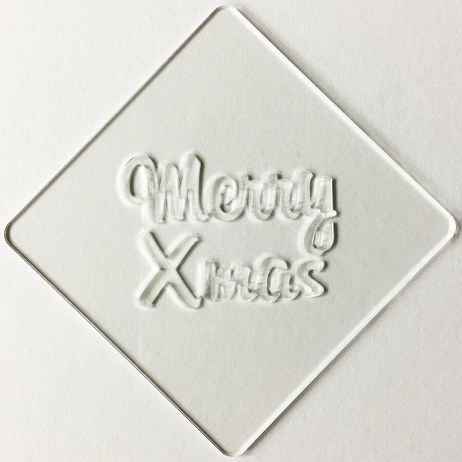 クリスマスステンシル MerryXmas2 カフェアートステンシル　LAS-0091　ラテ・アー...