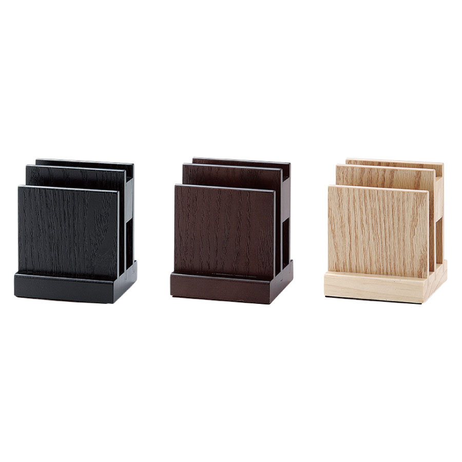 MDFナフキン&ブック立て W100xH122xD90(ミゾ巾20/25)mm メニューブックスタンド　 NT-49 えいむ(Aim)　..