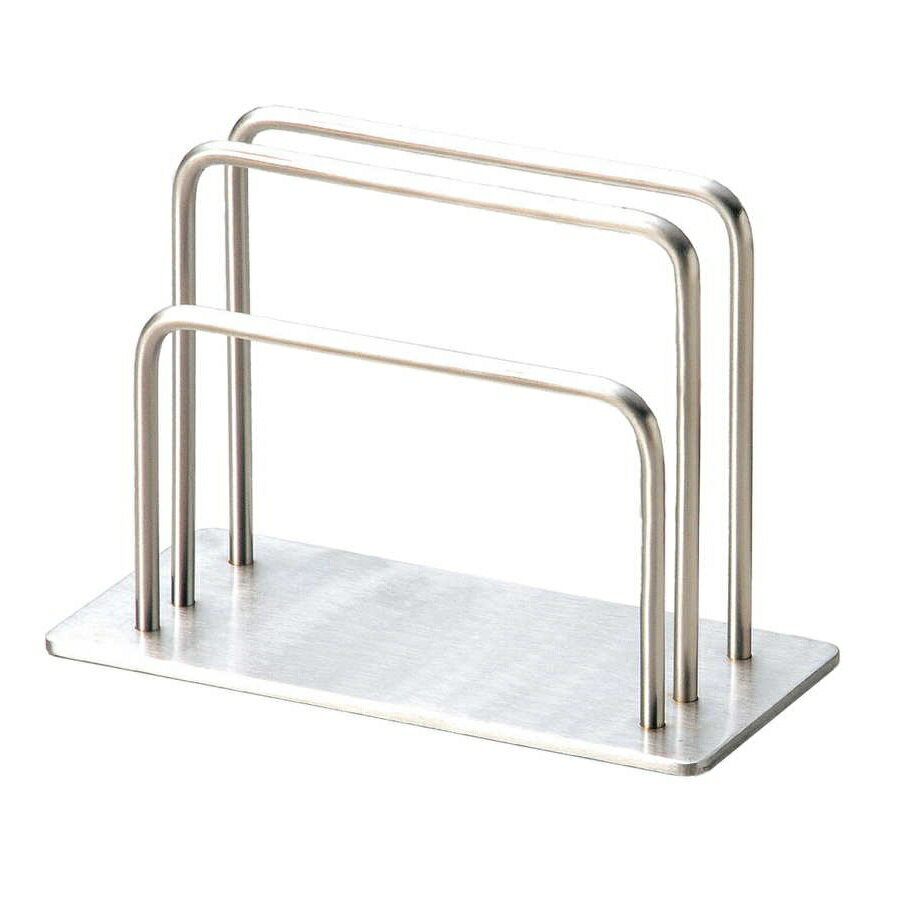 ステンレスメタルメニュー&バインダー立て(2WAY) 150xH103x70xミゾ巾10/20mm メニューブックスタンド B..