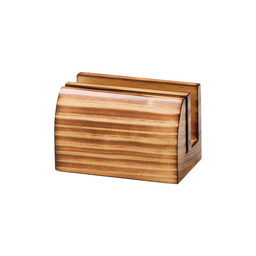 2WAY木製メニューブック立て(焼木) W120xH75xD70(ミゾ巾22&6)mm BS-10B えいむ(Aim)