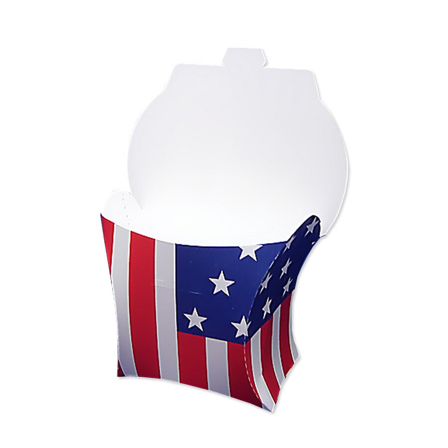 からあげ容器 アメリカ国旗柄110×100×55mm 2000枚入り フライドポテト袋・スナック容器 リバティーS・F 【テイクアウト・イベント・業務用・お祭り・使い捨て食品容器】