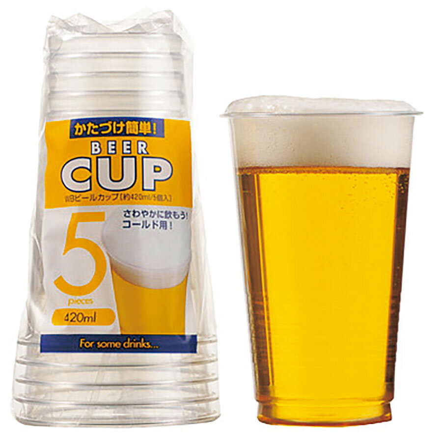 WB PETビールカップ 420ml 750個 WB-36 アートナップ(ART NAP)※沖縄・離島 配送料別途　※個人宅配送不可