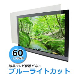 送料無料 ブルーライトカット 液晶テレビ保護パネル 60インチ UVカット 約横1355×奥行30×高さ810mm 眼に優しい テレビガード アクリル板 キャスト製法 60型 紫外線 クリア 保護パネル 液晶保護パネル テレビ 保護 tvpnuvnoml3mm60v