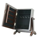 鏡 インテリア ジュエリー収納ミラー(コンパクトタイプ) 収納スタンドミラー アクセサリー収納ミラー ジュエリー収納ケース 収納付きミラー ジュエリー収納卓上ミ...