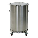 ステンレス製ドラム缶キャリー 密閉ステンレス容器 深さ約850mm セット 定格荷重約400kg ステンレス 全キャスターストッパー付き ドラム缶用キャリー ド...