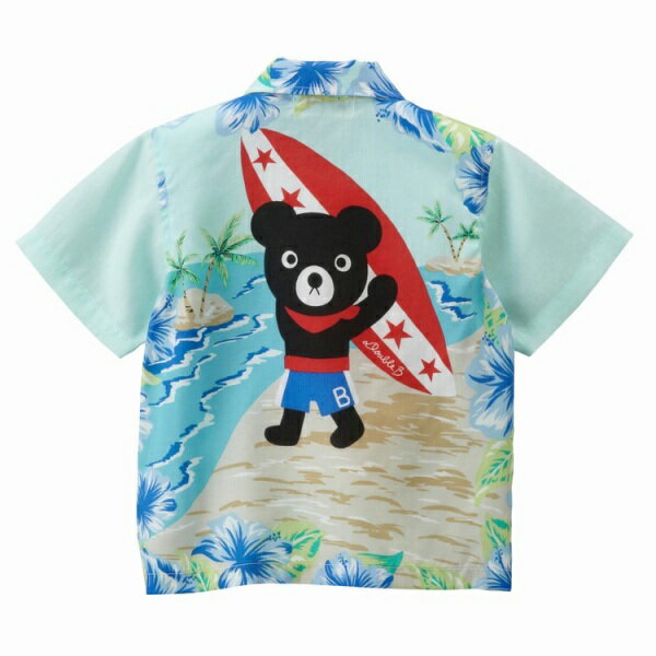 ミキハウス正規販売店/ミキハウス　ダブルビー　mikihouse　SURFアロハシャツ(80cm・90cm）