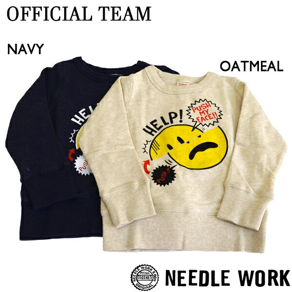 ■品番128202■カラー・サイズカラー：NAVY,OATMEAL サイズ：100cm,110cm■商品説明フェイスプリントがかわいいスウェットシャツ（トレーナー）です。バックプリントもいいですね♪通学・通園・普段着にも大活躍☆■OFFIC...