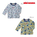 ミキハウス正規販売店/ミキハウス　mikihouse　総柄長袖Tシャツ(80cm・90cm・100cm・110cm・120cm・130cm）