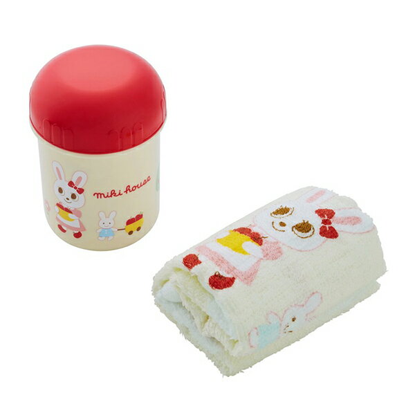 ●期間限定P11倍●ミキハウス　mikihouse　ケースつきタオル　おしぼり（保育園　幼稚園　入園　通園　男の子　女の子　小学校　通学　入学　準備　ハンカチ　小さい　ピクニック　遠足　ランチグッズ） 3