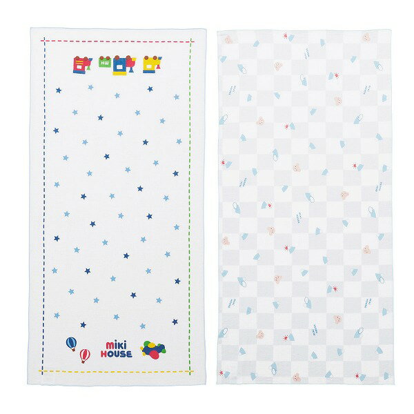 ●期間限定P11倍●ミキハウス ベビー mikihouse　ガーゼタオルセット(サイズ無し）赤ちゃん 出産準備 ギフト プレゼント 男の子　女の子 3