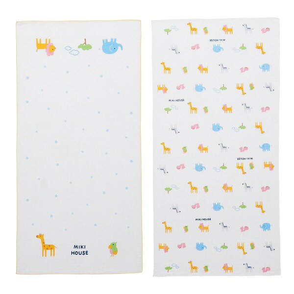 ●期間限定P11倍●ミキハウス ベビー mikihouse　ガーゼタオルセット(サイズ無し）赤ちゃん 出産準備 ギフト プレゼント 男の子　女の子 2