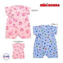 ミキハウス正規販売店/ミキハウス　mikihouse　（ベビー）あじさい＆昆虫柄　甚平オール〈SS-M(50cm-80cm)〉