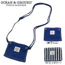 ●24日〜P11倍●オーシャンアンドグラウンド OCEAN&GROUND 2WAY移動ポケットBAG BLUE BLUE クリップ式 ポケット ポーチ デニム ...