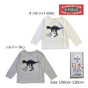 50％OFF　P.FIELD　ピーフィールド　ダイナソー　恐竜　プリント　長袖　Tシャツ(100cm・110cm・120cm）