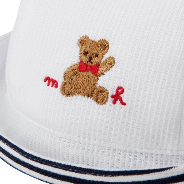 ●期間限定P11倍●取り寄せ商品●ミキハウス ベビー mikihouse　ミキハウスベア　帽子 ( 40cm 44cm ） 新生児　赤ちゃん　ベビー　0歳　UVカット 綿100　日本製　出産準備　出産祝い　ギフト　プレゼント　男の子　女の子 3