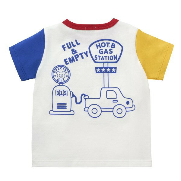 ●期間限定P11倍●30％OFFセール●ミキハウス　ホットビスケッツ　mikihouse　ビーンズくん　タンクローリー　半袖Tシャツ(80・90・100・110・120）子ども服　幼児　保育園　幼稚園　キッズ　男の子　女の子　車　アウトレット