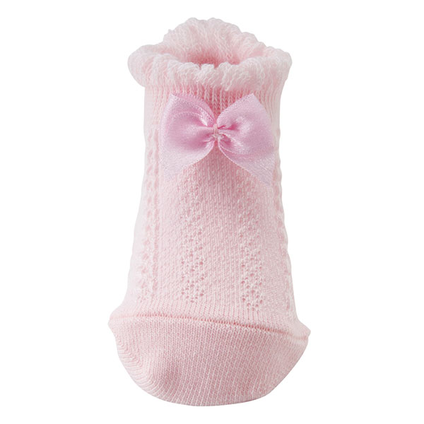 ●期間限定P11倍●取り寄せ商品●ミキハウス　mikihouse　靴下 ベビーソックス 出産祝い ギフト 男の子 女の子 赤ちゃん リボン 滑り止め付き （9-11cm・11-13cm） 3