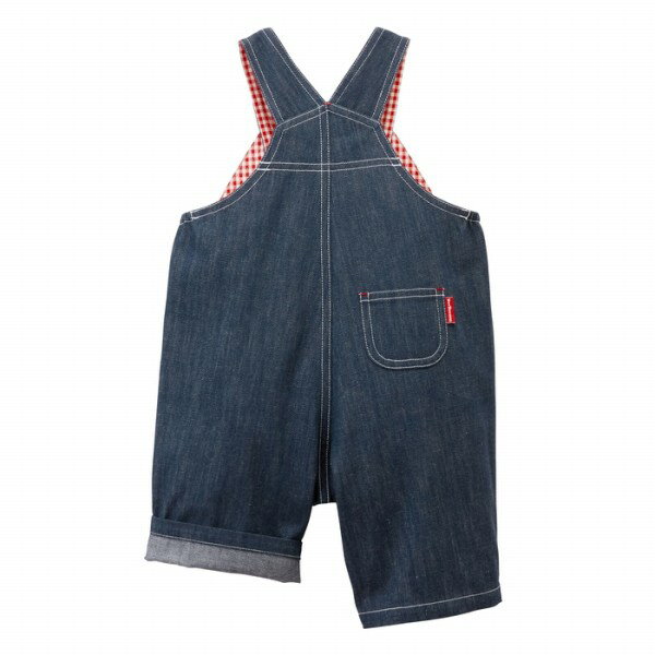 ミキハウス　ホットビスケッツ　mikihouse　7分丈　オーバーオール(S(70-80)・M(80-90)・L（90-100）・LL（100-110））子ども服　赤ちゃん　ベビー　幼児　男の子　女の子　1歳誕生日プレゼント パンツ　ズボン