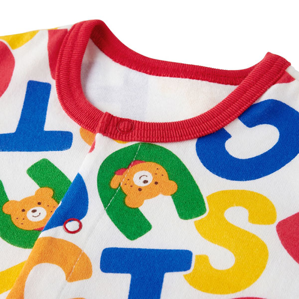 アタックワンの取り寄せ商品●ミキハウス　ホットビスケッツ　mikihouse　総柄ショートオール　ロンパース（70cm・80cm）｜アングル3