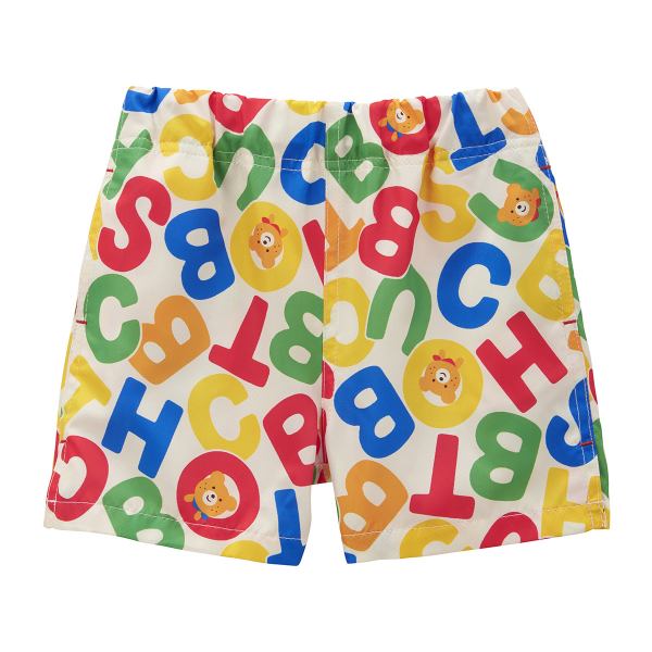 ●1日〜P11倍●ミキハウス正規販売店/ミキハウス　ホットビスケッツ　mikihouse ハーフパンツ カラフルロゴ 総柄 （80cm・90cm・100cm・110cm・120cm）【P】