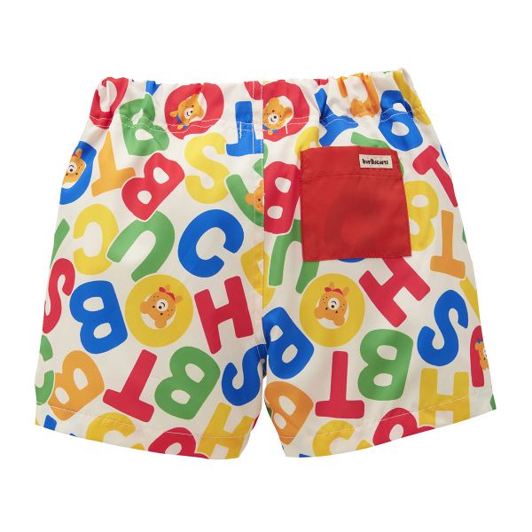 ●1日〜P11倍●ミキハウス正規販売店/ミキハウス　ホットビスケッツ　mikihouse ハーフパンツ カラフルロゴ 総柄 （80cm・90cm・100cm・110cm・120cm）【P】