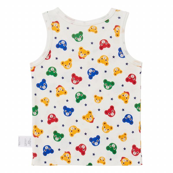 ●期間限定P11倍●取り寄せ商品●ミキハウス　mikihouse　総柄タンクトップ(80・90・100・110・120・130)子ども服 男の子 肌着 下着 インナー ノースリーブ 幼児 キッズ 抗菌 日本製