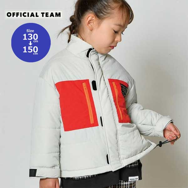 乐天商城 - ●40%OFFセール●ニードルワーク（NEEDL WORK）OFFICIAL TEAM 中綿ジップアップジャケット （130・140・150） キッズ 男の子 女の子 冬 アウター ジャンパー 小学生 カジュアル かっこいい 上着 防寒着