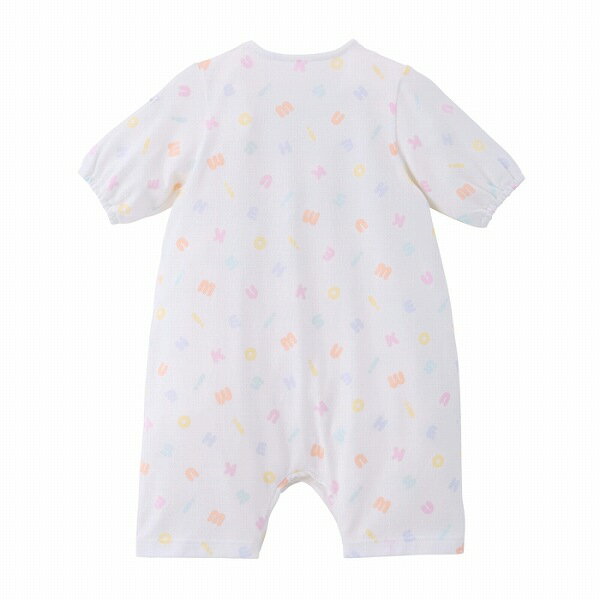 ●4日20時〜P11倍●取り寄せ商品●ミキハウス　mikihouse　ミキハウスベビー パステルロゴ柄 プレオール(50-60cm) 赤ちゃん 新生児 出産準備 春夏 男の子 女の子 ギフト プレゼント 日本製