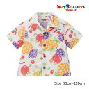 ●15日〜P11倍●取り寄せ商品●ミキハウス ホットビスケッツ mikihouse オリジナル フルーツ柄 半袖シャツ(80・90・100・110・120) ベ...