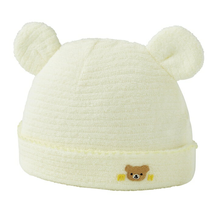 ●24日〜P11倍●ミキハウス　mikihouse　ミキハウスベビー 無撚糸ベビーフード 帽子(フリー36-40cm) 赤ちゃん 新生児 出産準備 祝い 男の子 女の子 オールシーズン 日本製